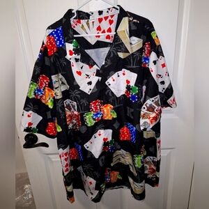 A Garment One men's 5XL poker shirt in like new condition. Gaming,cards gambling